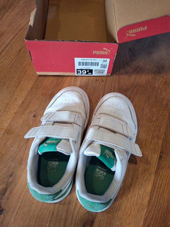 Basket puma taille 32 blanc et vert fille ou garçon mixte - photo numéro 4