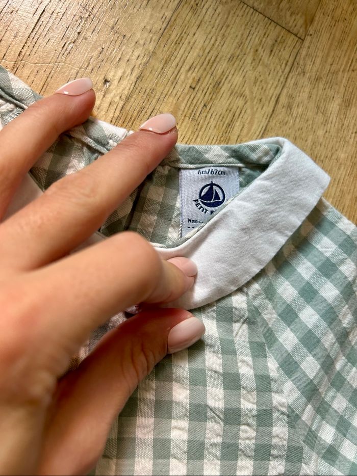 ⛵ NEUF avec Étiquette | Ensemble Été PETIT BATEAU 6 Mois | T-shirt + Short - photo numéro 5