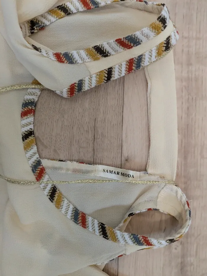 Blouse beige crème fluide légère 38 - photo numéro 10