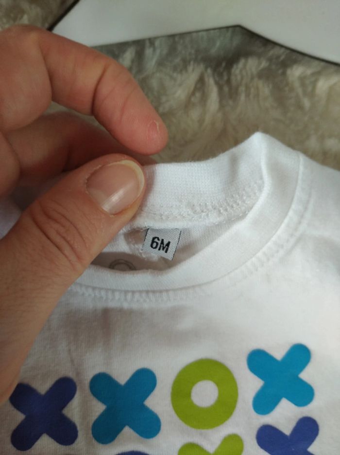 Tee shirt chemise manches courtes Garçon 6 mois "Let's play" 100% coton - photo numéro 6