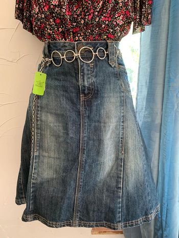 Jupe  Yessica en jean évasée taille 44