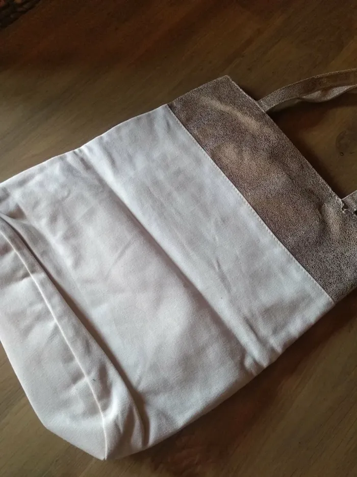 Petit cabas Beige a Paillettes - photo numéro 2