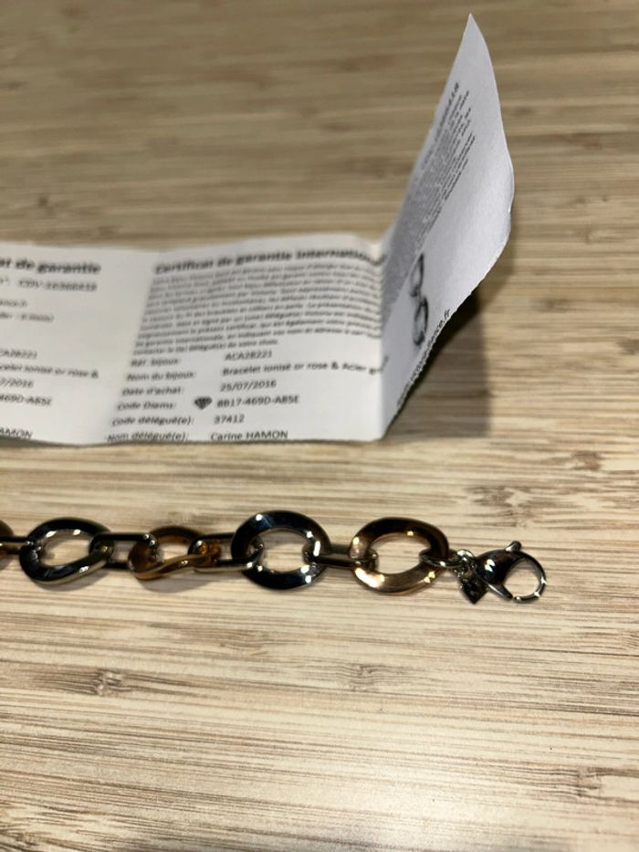 Bijoux Victoria collier lurex cristal rock sil + bracelet ionisé couleur or et rose - photo numéro 11