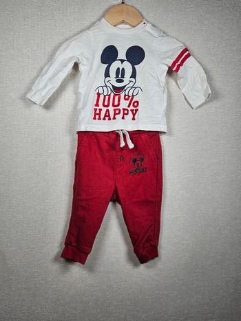 Ensemble T-shirt manche longue + pantalon Mickey orchestra 6 mois 