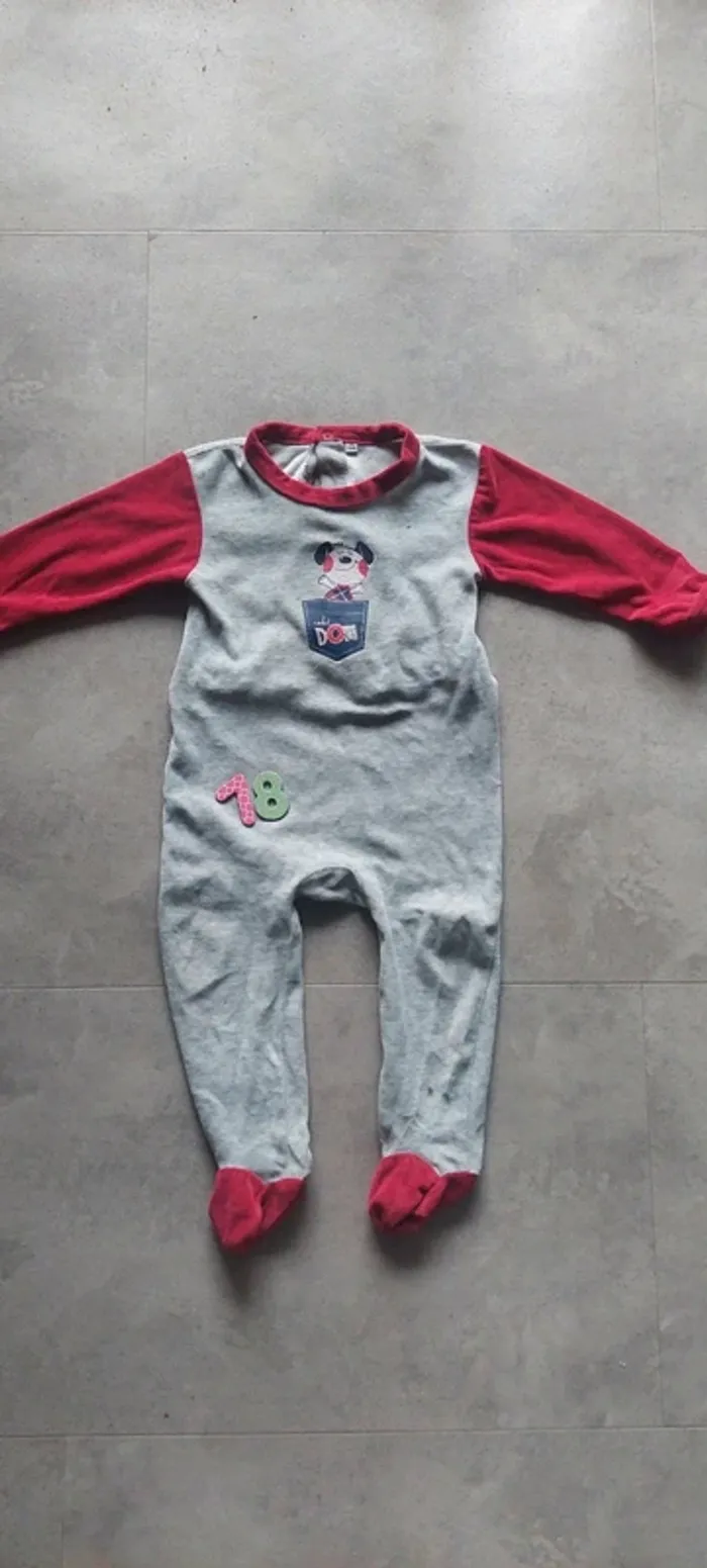 Pyjama velours 18 mois