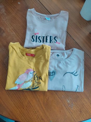 Lot 3 teeshirt manches longues 8 ans