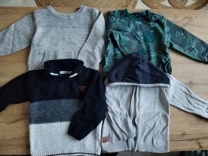 Pulls gilets chemise d'hiver garçon  2 ans - photo numéro 2