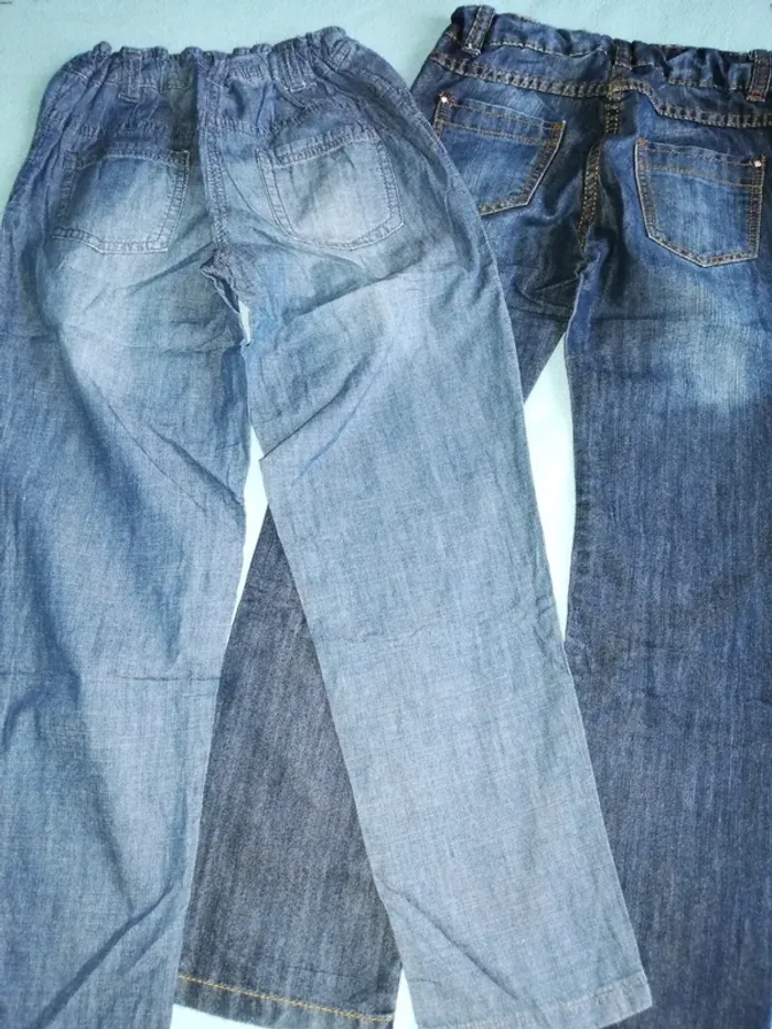 Lot de pantalons jeans bleus - photo numéro 2