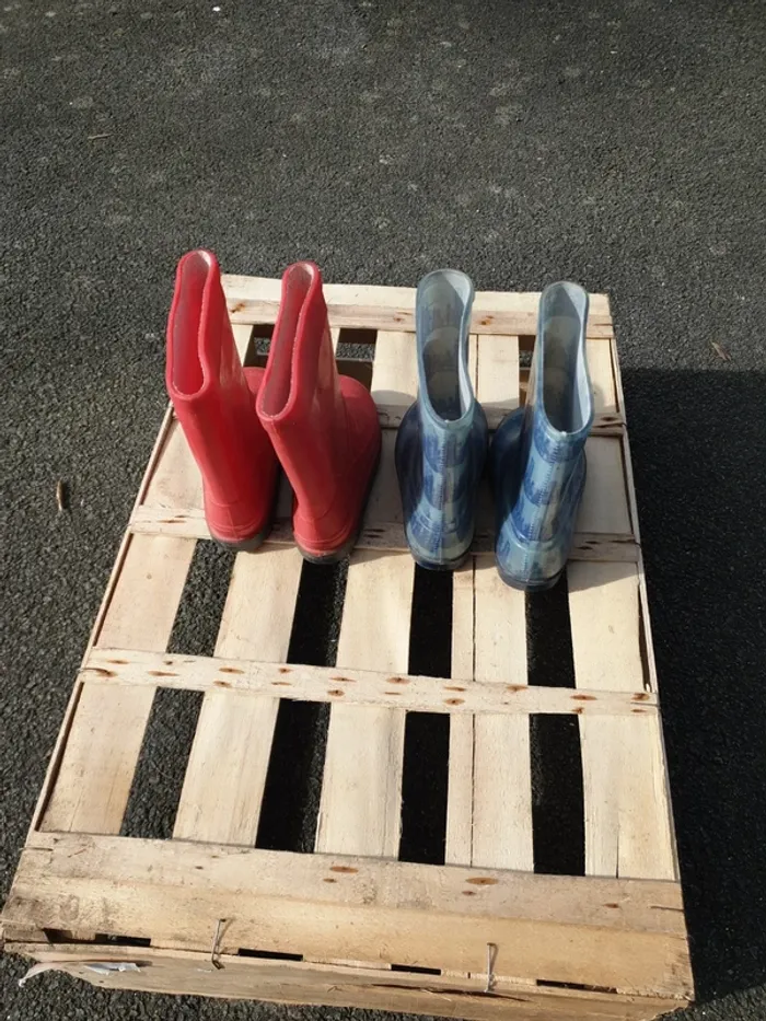 Paires bottes de pluie x2 taille 26 - photo numéro 6