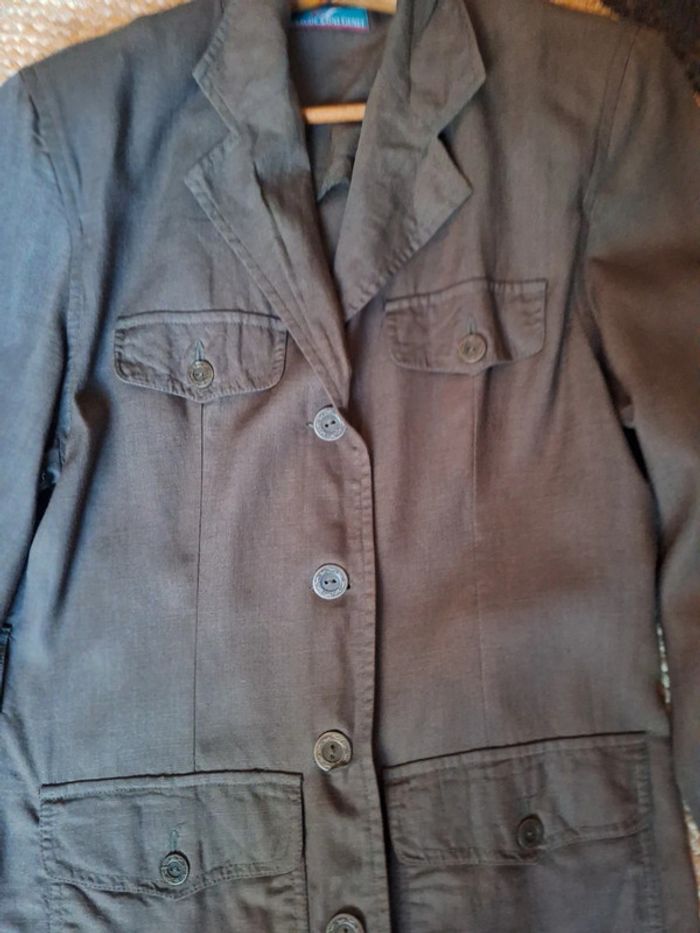 Veste saharienne contenant du lin - photo numéro 3