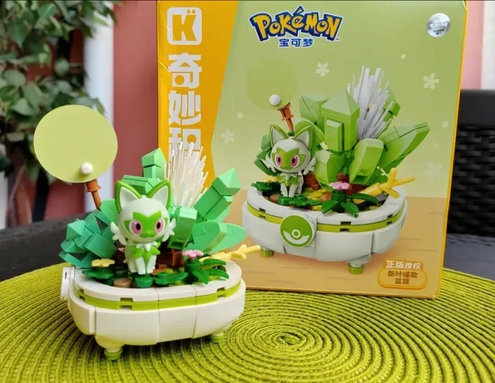 Figurine de construction, bloc (Mega - Lego) Pokémon, Poussacha ( Sprigatito ) - photo numéro 8