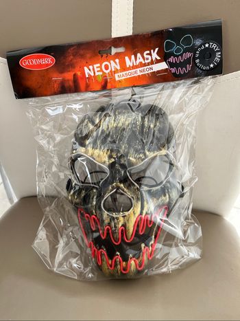 Masque Halloween néon masque