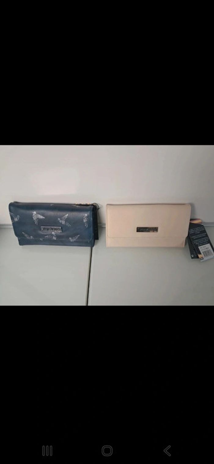 Les tropeziennes portefeuille neuf beige marine