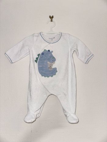 Pyjama 1 pièce en velours dinosaure 1M - Sergent Major 