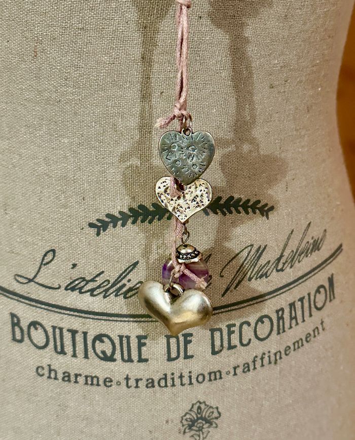 🤍 Pendentif violet et argent fait main 🤍 - photo numéro 3