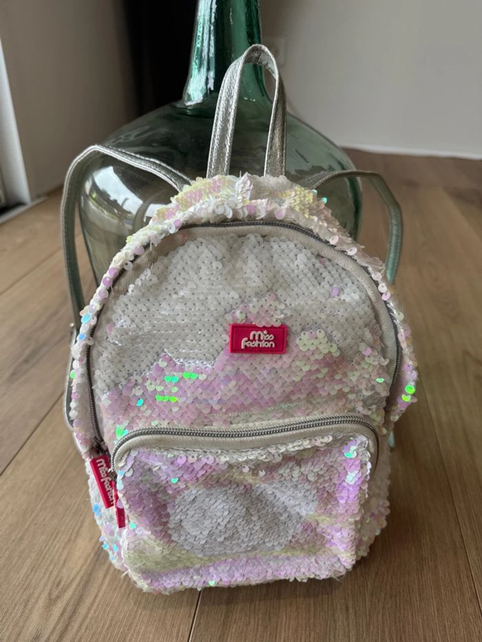 Sac à dos à sequins réversibles Miss fashion