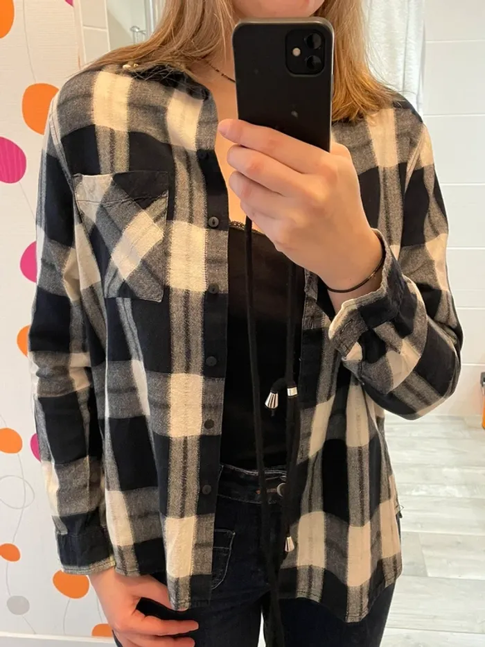 Chemise carreaux Zara - photo numéro 2