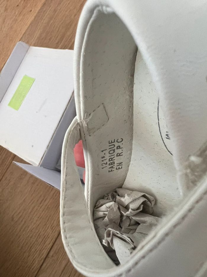 Chaussures cérémonie blanche bébé taille 15 neuf avec etiquette - photo numéro 6
