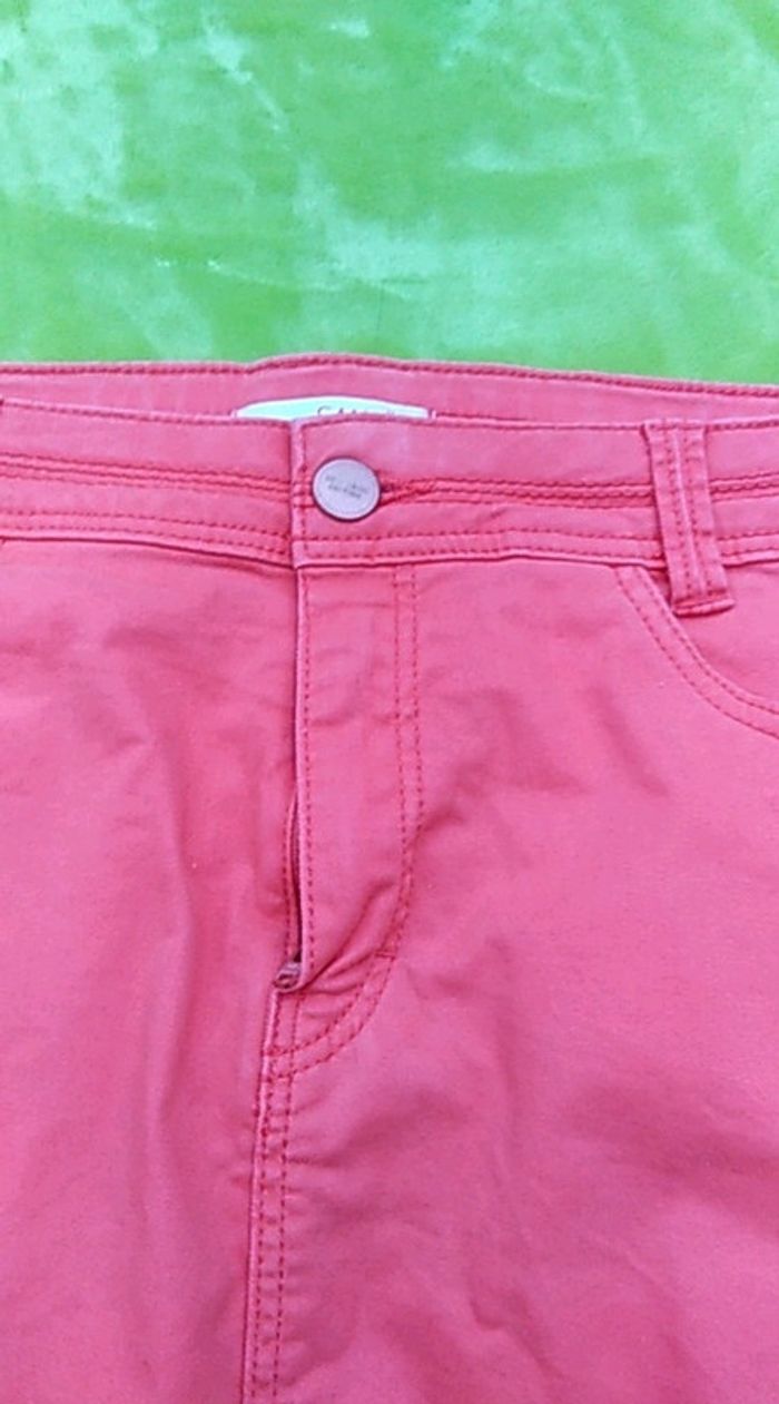Jupe droite corail Camaïeu taille 40 - photo numéro 2