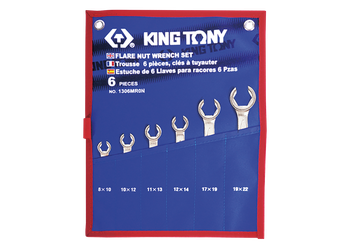 Trousse de clés à tuyauter métriques - 6 pièces - KINGTONY 1306MRN