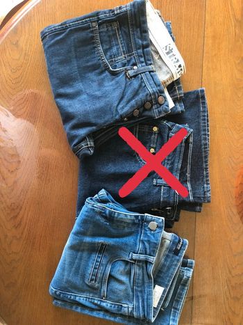 👖 LOT : 2 jeans denim droits et taille haute - Taille 40 (Bonobo / Nixon)