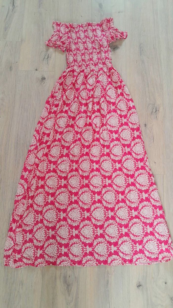 Robe longue rose et blanche - photo numéro 4
