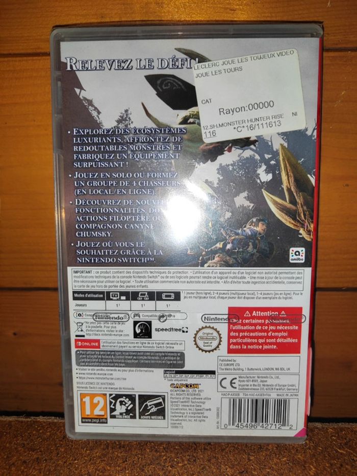 Monster Hunter Rise Nintendo Switch neuf - photo numéro 2