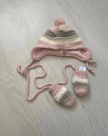 Bonnet + moufle 3 mois Obaibi