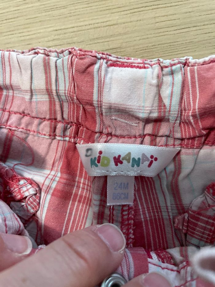 Short rose et blanc kid kanaï 24 mois - photo numéro 3