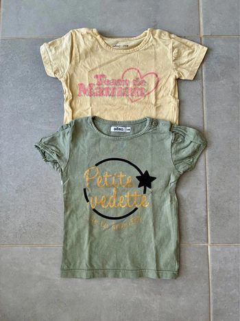 Lot de 2 t-shirts Gémo 24 mois