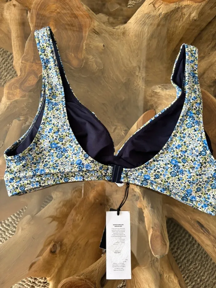 Haut de maillot de bain Etam fleurs bleu 42 - photo numéro 5