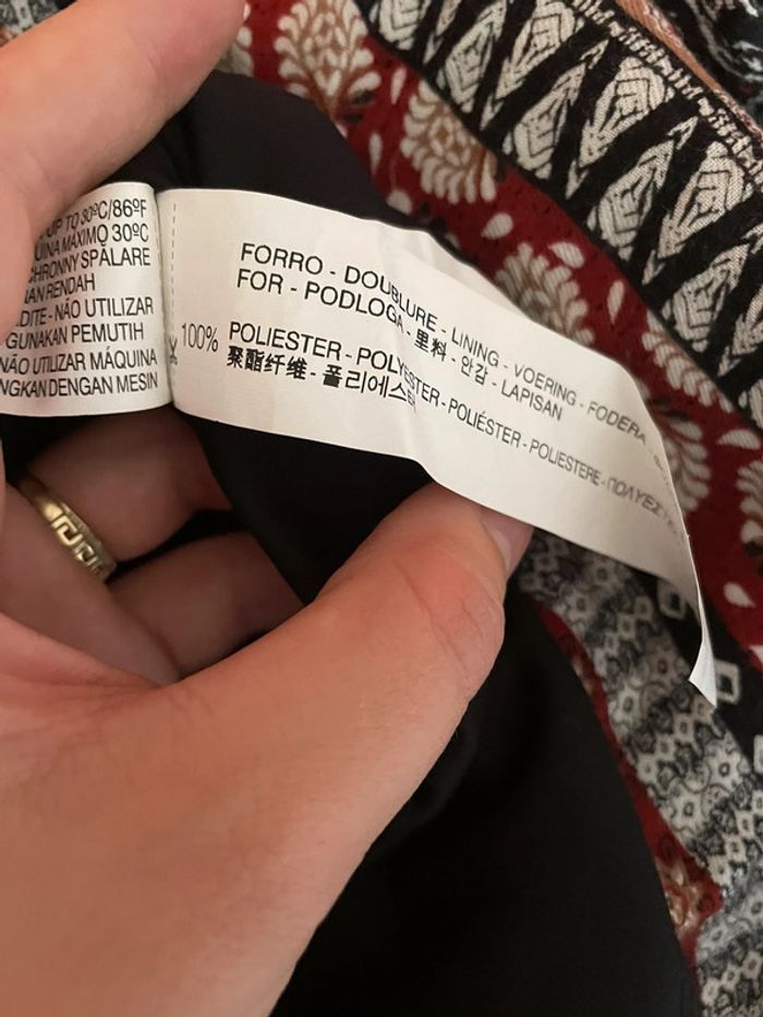 Combi short à motifs manches 3/4 Bershka taille S très bon état - photo numéro 5