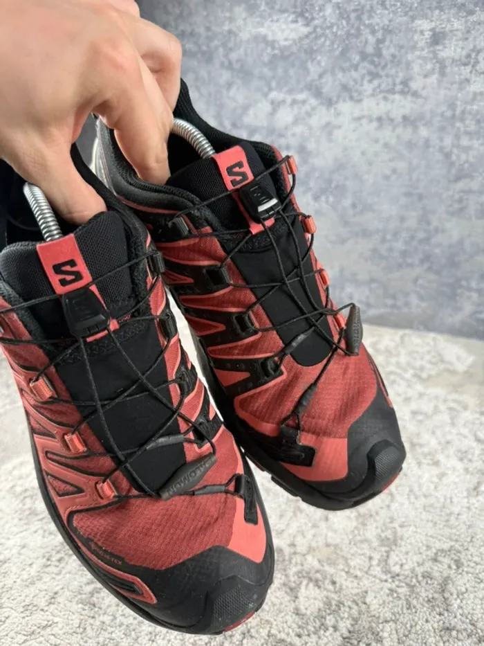 Salomon XA Pro 3D V9 Gore-Tex - Black & Beige & Corail - photo numéro 15