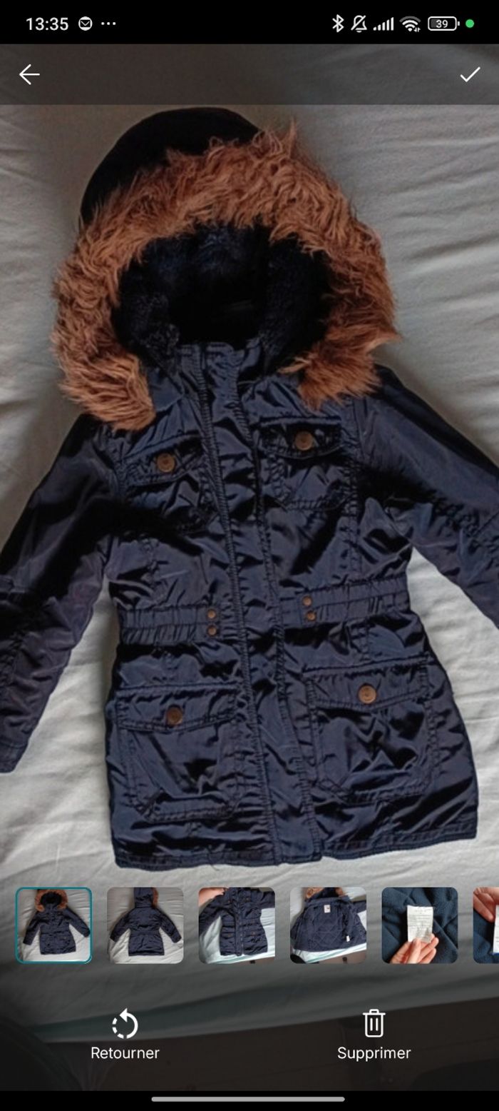Manteau doudoune hiver fille 4 ans très bon état
