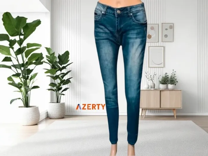 Jean Azerty paris ,coupe slim ,taille basse ,texture stretch