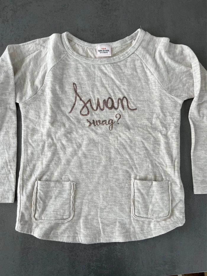 Tee-shirt à manches longues fille 5 ans - photo numéro 2