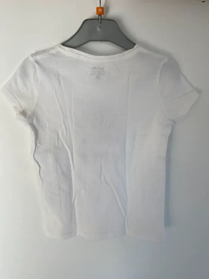 T-shirt kiabi blanc imprimé fleur - photo numéro 4