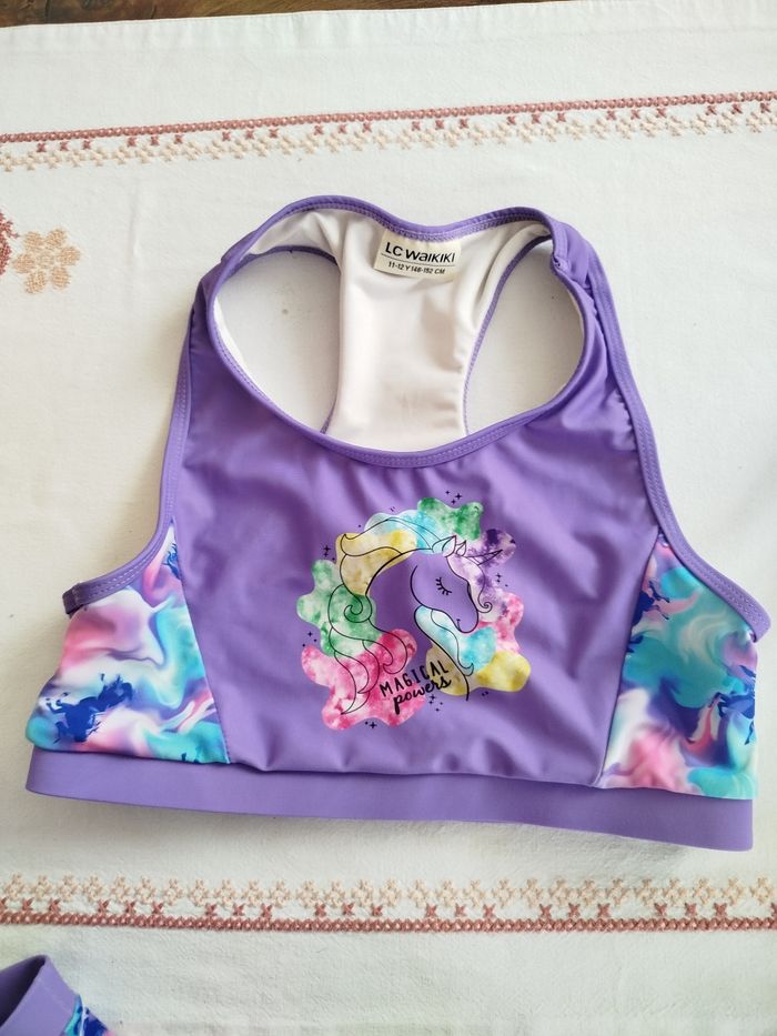Maillot de bain fille 2 pièces violet 11-12 ans LC Waikiki - photo numéro 2
