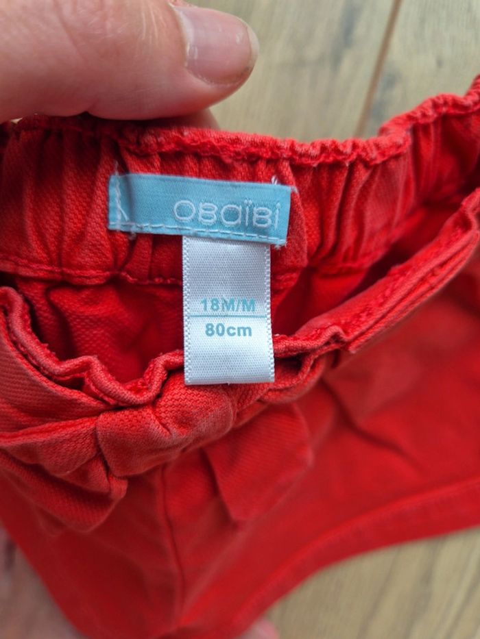 Short rouge 18 mois - photo numéro 3
