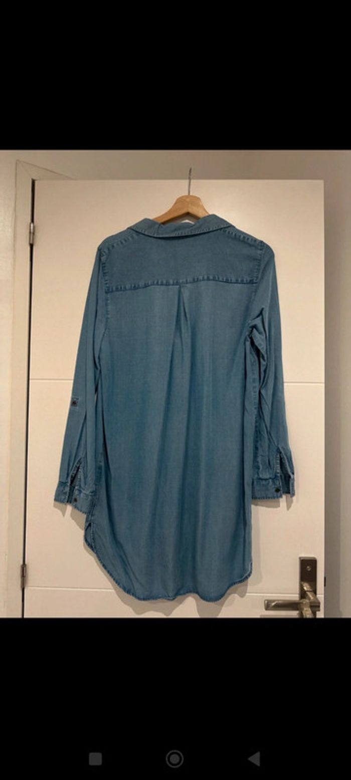 Tunique longue/ robe courte denim façon jean - photo numéro 2