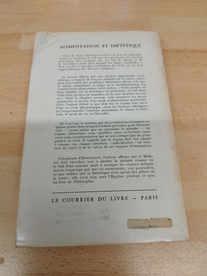 Dr GUIERRE Georges
Alimentation et diététique dans la vie moderne - photo numéro 2