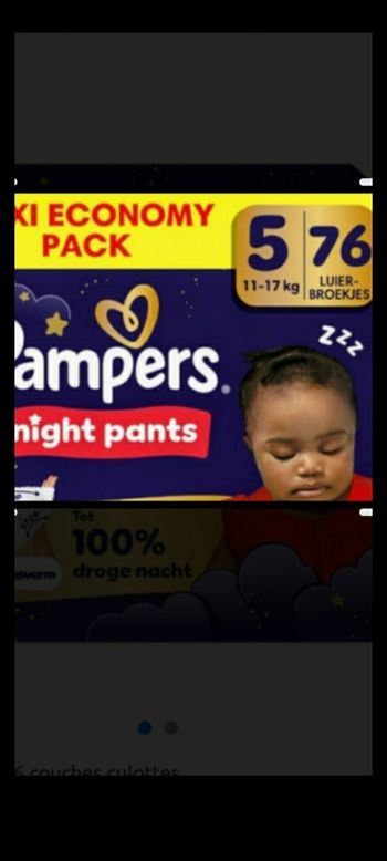 Couches pampers pants night