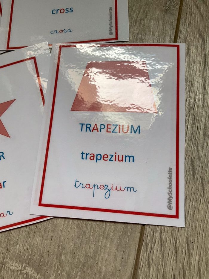 Cartes Nomenclature Formes géométriques Montessori GB - photo numéro 4