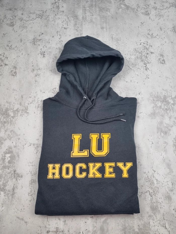 Pull capuche universitaire LU Hockey noir – Taille L Hommes - photo numéro 2