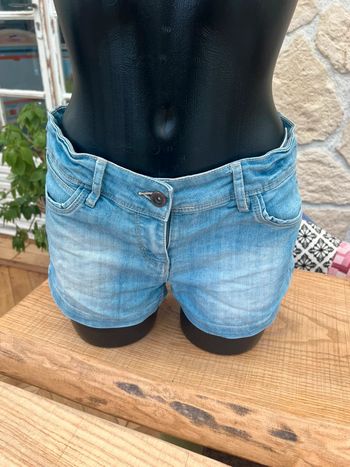 Short en jean taille 34 XS bleu clair kiabi été