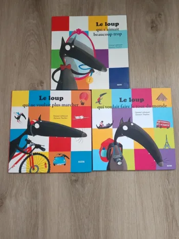 Lot de 3 livres Le Loup