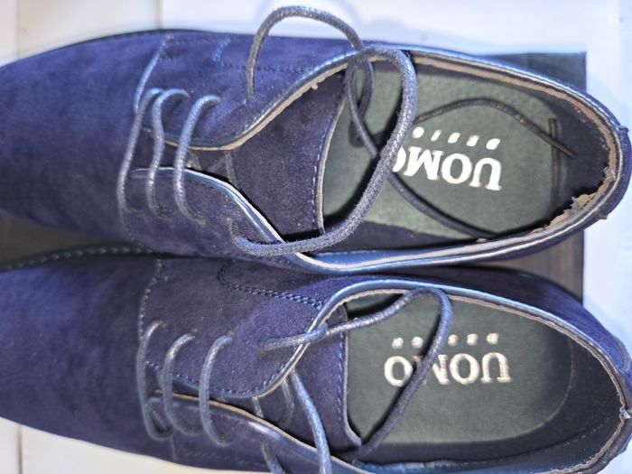 Chaussure derbie bleu uomo design neuve - photo numéro 6