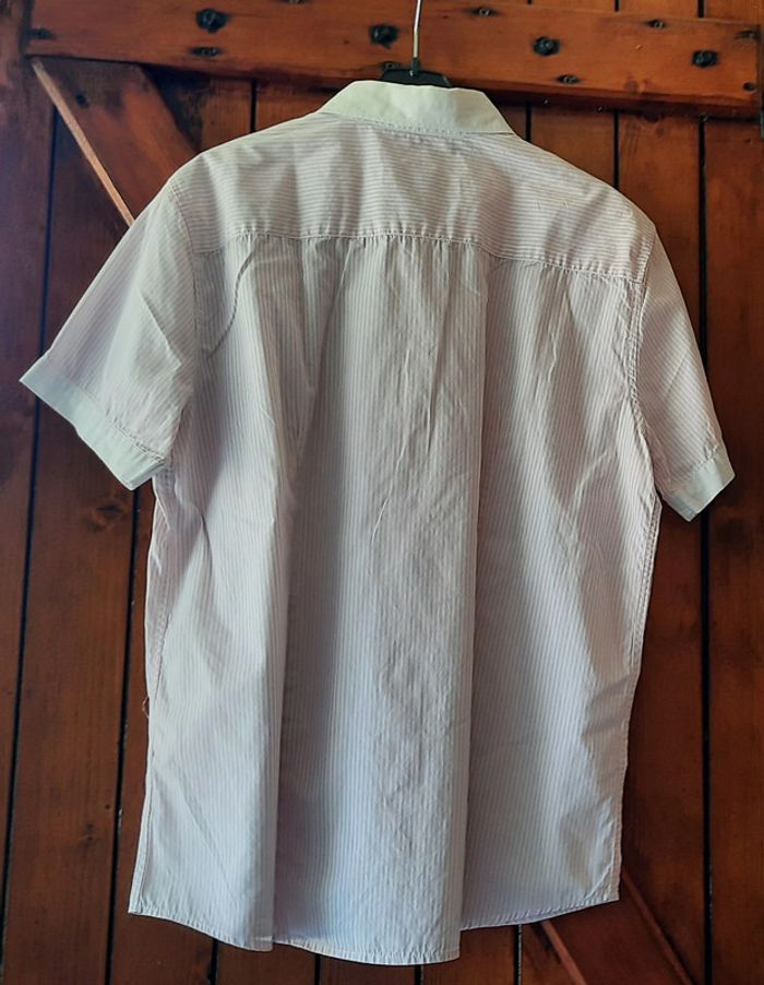 Chemise rayée rose et blanc, femme, OZOA, taille 40 - photo numéro 2