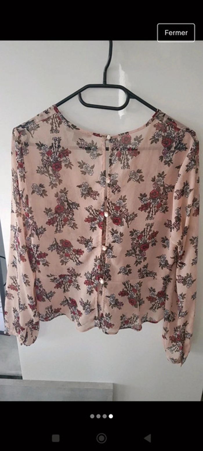 🍁 Blouse fleurie avec dos ajouré - photo numéro 4