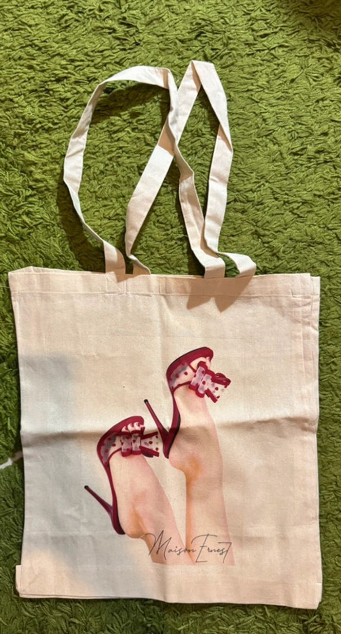 Tote bag tissu maison ernest
